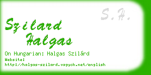 szilard halgas business card